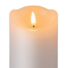 Eywamage White Flameless Pillar Candles with Remote, Flickering Realistic LED Wax Candles Battery Operated Christmas Decor, D 3" H 4" 5" 6"