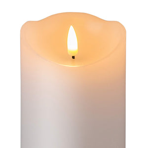 Eywamage White Flameless Pillar Candles with Remote, Flickering Realistic LED Wax Candles Battery Operated Christmas Decor, D 3" H 4" 5" 6"