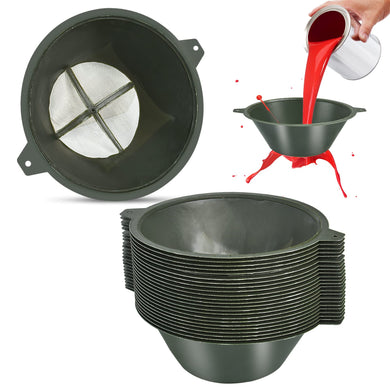 Worldity 25Pcs Paint Filter, 150MM 190 Micron Reusable Industrial Plastic Paint Filter Strainer, Paint Strainer Funnel for Filter Oil, Water Based Oil Paints, Food Residue