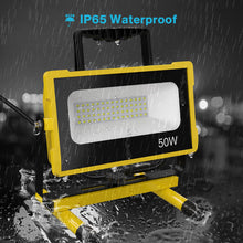 Olafus 50W LED Work Light, 5000LM, 2 Brightness Modes, IP65 Waterproof, Adjustable Stand, for Construction, Garage, Workshop