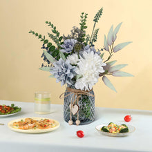Leftover Faux Flowers in Vase,Artificial Flowers in Vase,Table Centerpieces for Dining Room,Flower Centerpieces for Tables,Fake Flowers with Vase,Kitchen Table Decor,Coffee Table Decor