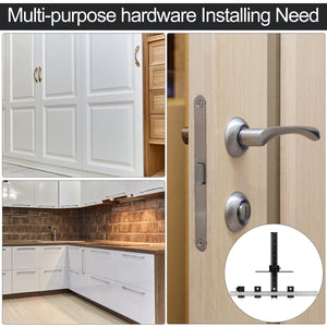 Cabinet Hardware Jig, Aluminum Alloy Pull Template with Adjustable of Door and Drawer Knobs Installation, Drill Guide Sleeve Drawer Pull Jig for Handles and Pulls