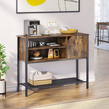 Bestier Coffee Bar with Storage Buffet Cabinet Kitchen Sideboard with Adjustable Shelves Console Table for Kitchen Dinning Room Living Room Hallway Entrance, Rustic Brown