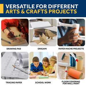 Bryco Goods 18" x 1,200" Brown Kraft Packing Paper - Versatile for Different Arts and Crafts Projects - Pin Up Your Work Or School Notes - Create Vision Board for Your Bedroom - Everything in A Roll