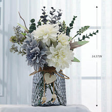 Leftover Faux Flowers in Vase,Artificial Flowers in Vase,Table Centerpieces for Dining Room,Flower Centerpieces for Tables,Fake Flowers with Vase,Kitchen Table Decor,Coffee Table Decor