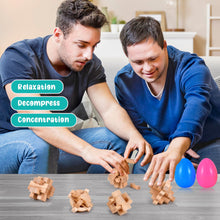 24 Pack Easter Eggs Fillers with Brain Teaser Puzzle Set, Prefilled Easter Eggs for Teens Adults Boys Girls, Easter Basket Stuffers, Easter Baskets Eggs fillers, Puzzle Games, Easter Party Favors
