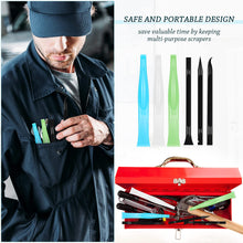Non-Scratch Plastic Scraper Tool Carbon Fiber Plastic Cleaning Scraper Tool Pen-shaped Scraper Tool Stiff Scraper Cleaning Tool for Kitchen Sticker Scratch Cleaning (6, Mixed Color)